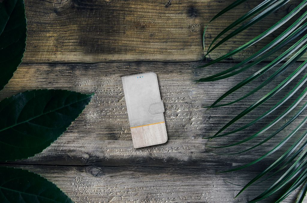Xiaomi Redmi 10 Book Style Case Wood Concrete