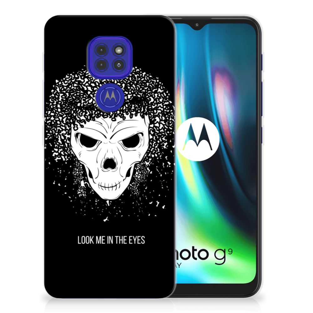 Silicone Back Case Motorola Moto G9 Play | E7 Plus Skull Hair B2C Telecom