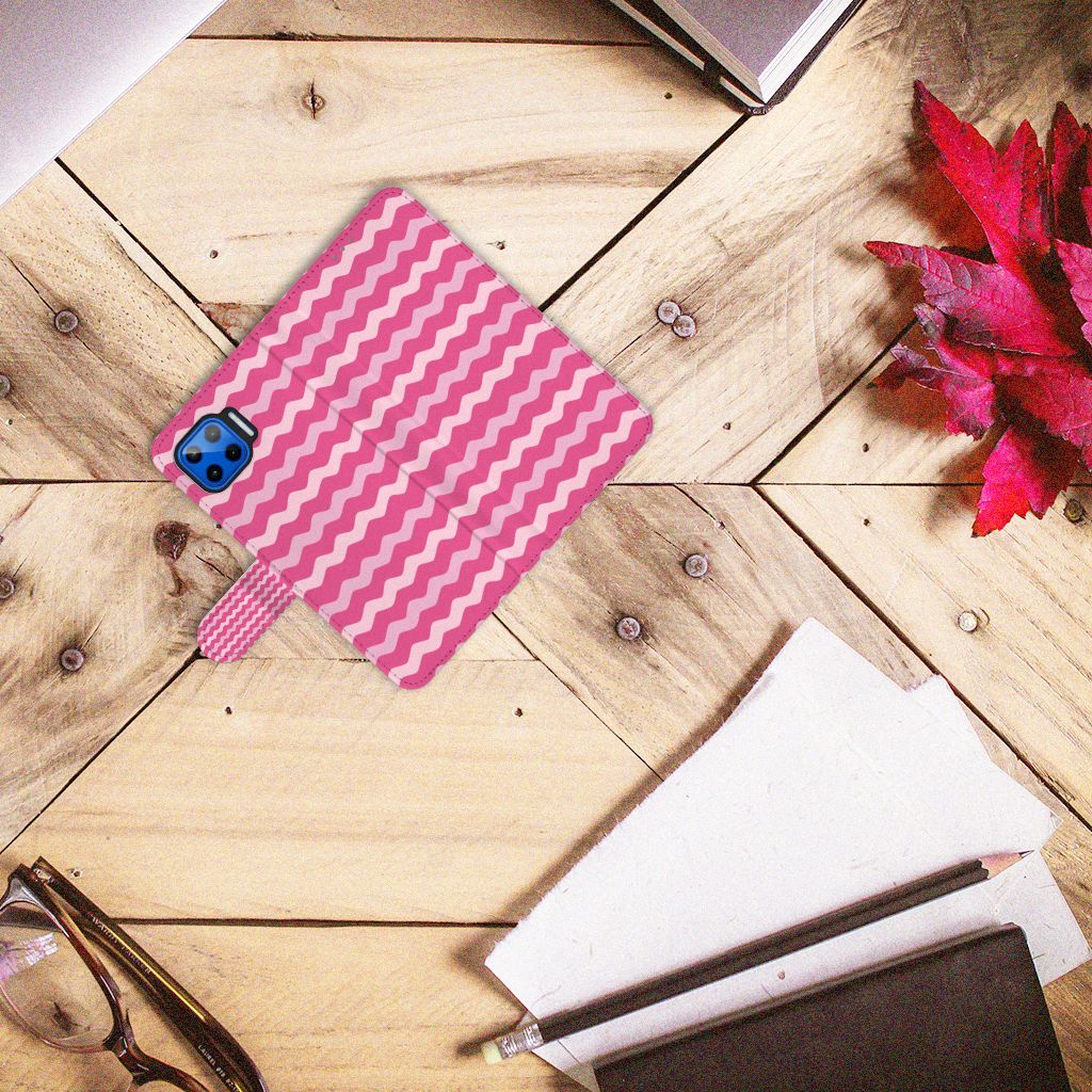 Motorola Moto G 5G Plus Telefoon Hoesje Waves Pink