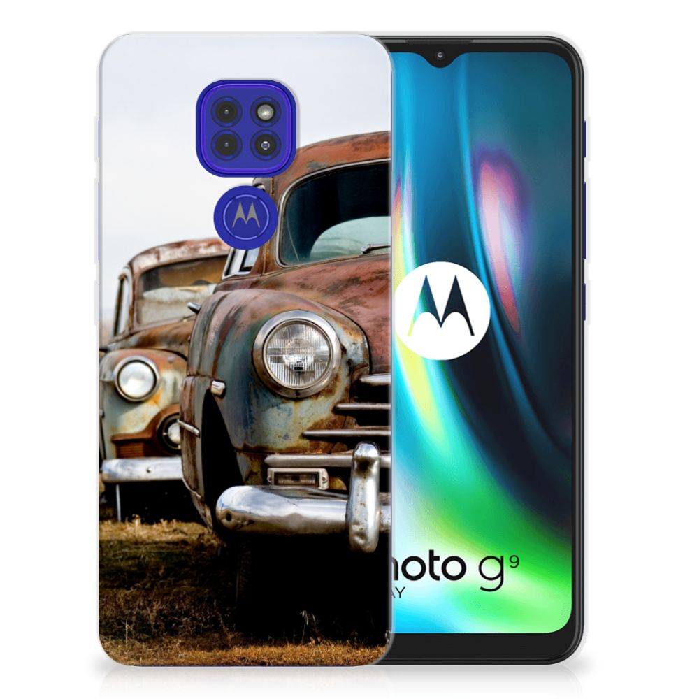 Motorola Moto G9 Play | E7 Plus Siliconen Hoesje met foto Vintage Auto B2C Telecom
