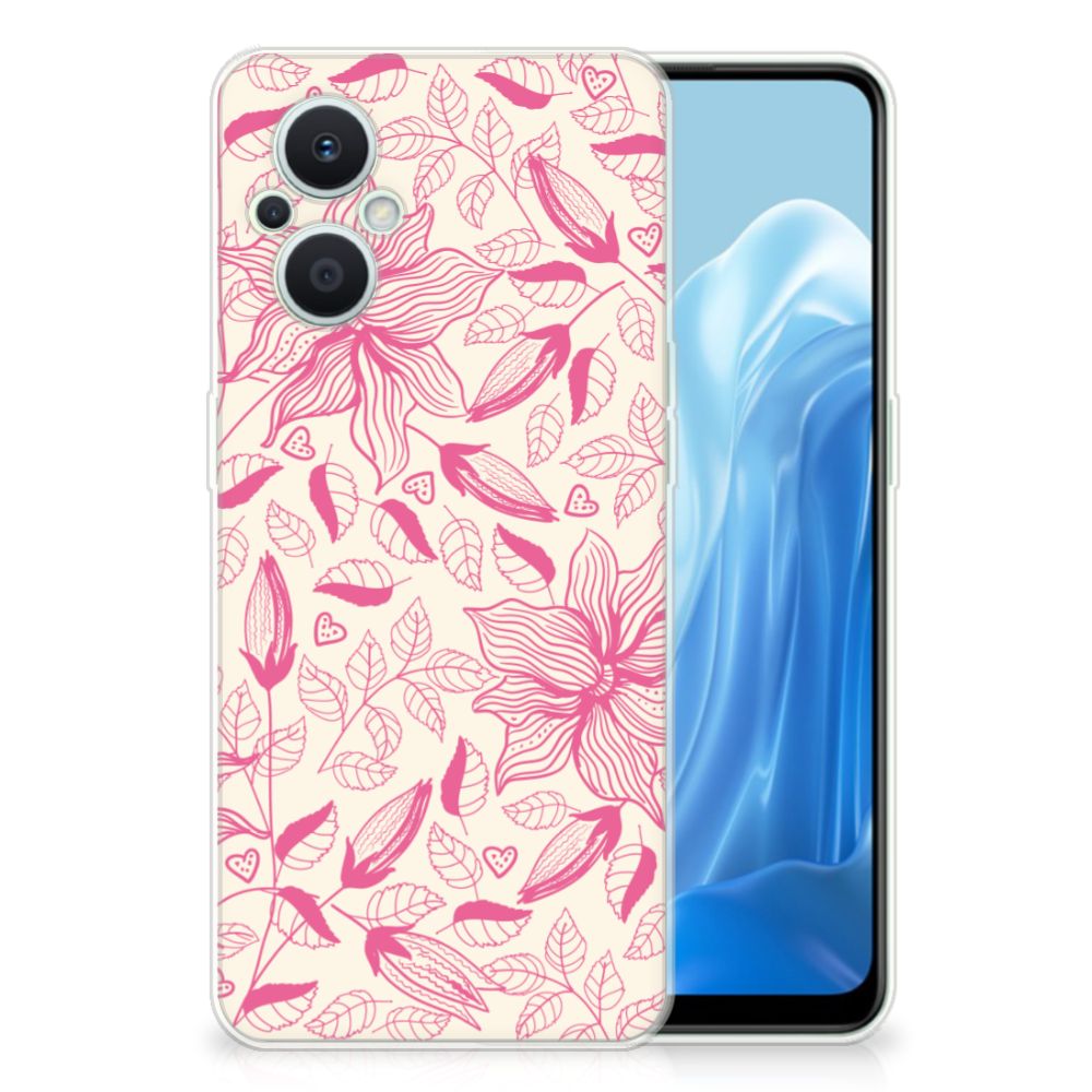 OPPO Reno8 Lite TPU Case Pink Flowers B2C Telecom