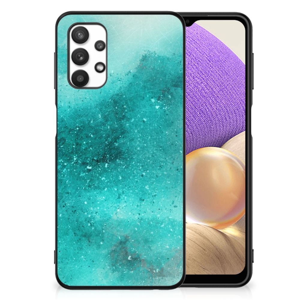 Kleurrijke Telefoonhoesje Samsung Galaxy A32 5G Painting Blue B2C Telecom