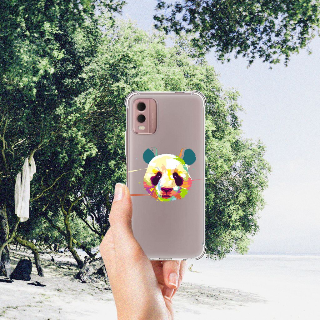 Nokia C32 Stevig Bumper Hoesje Panda Color B2C Telecom