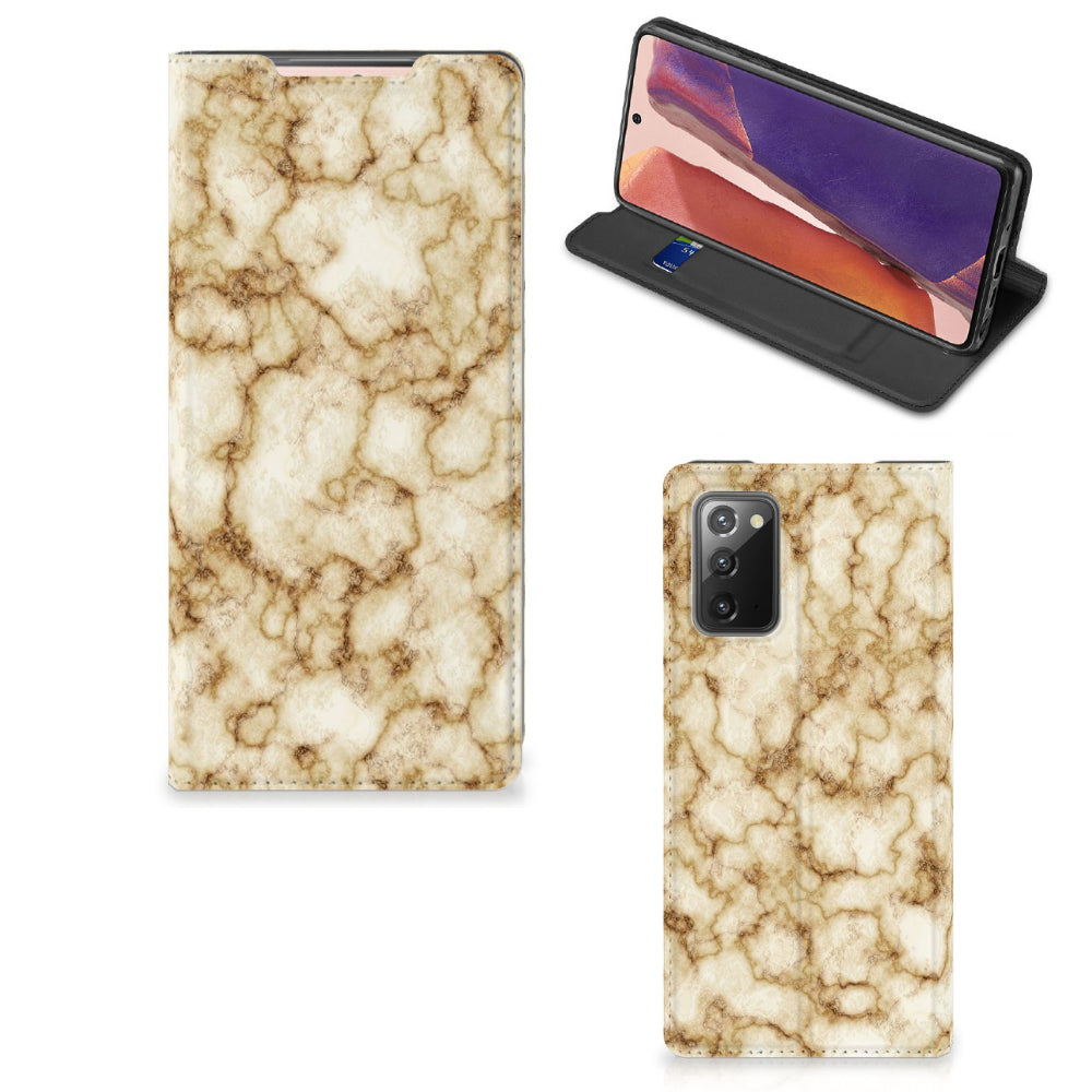 Samsung Galaxy Note20 Standcase Marmer Goud