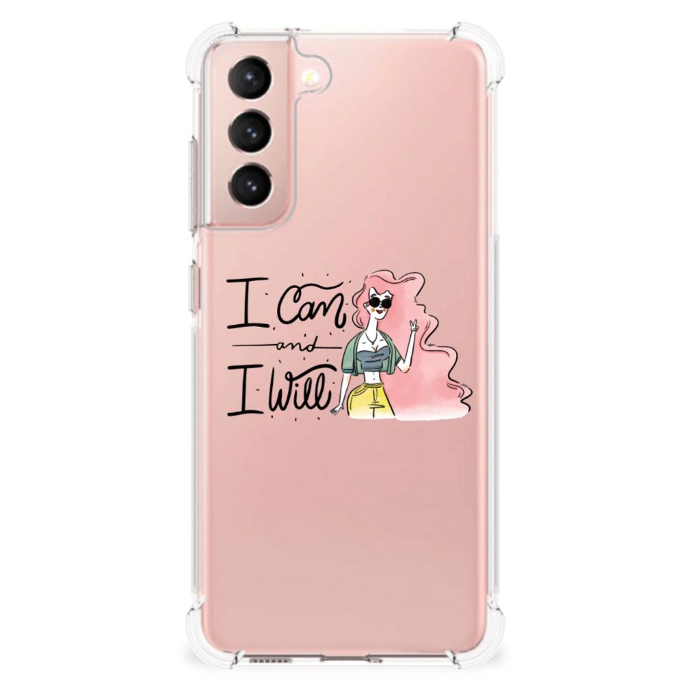 Samsung Galaxy S21 FE Stevig Bumper Hoesje i Can
