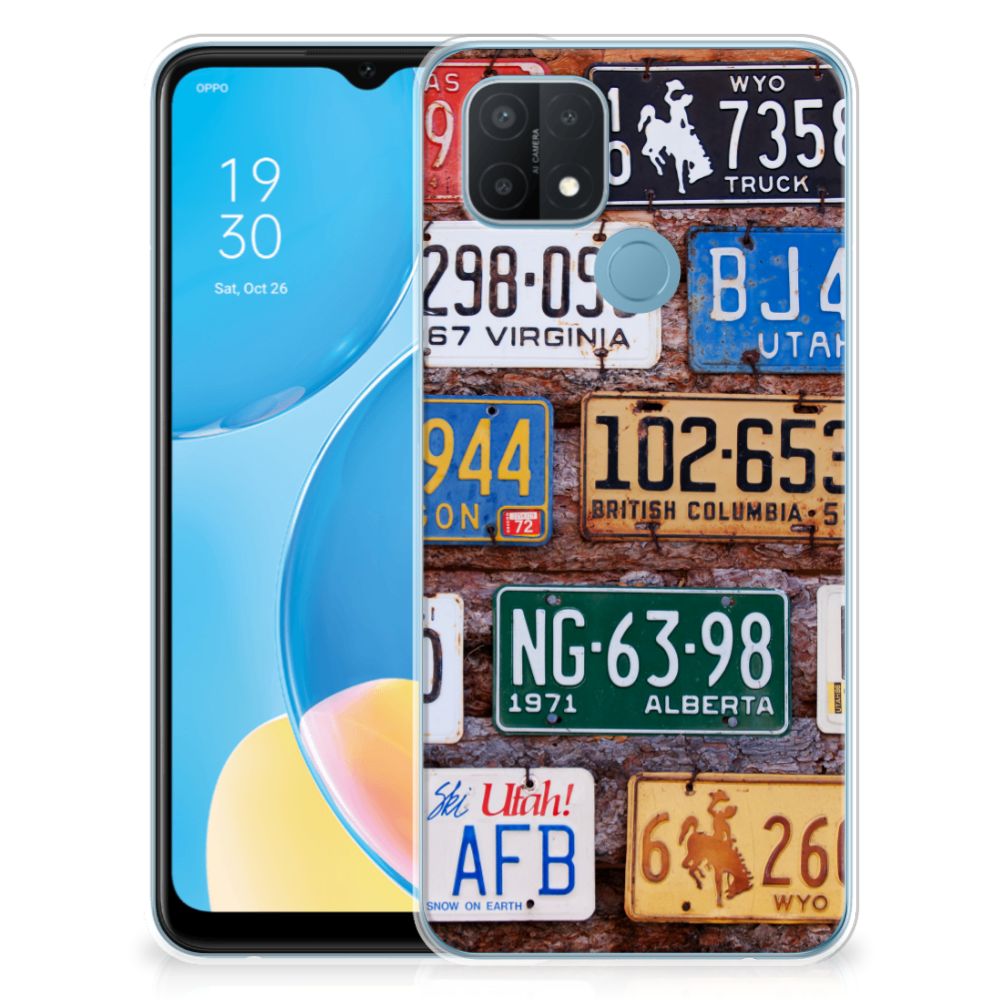 OPPO A15 Siliconen Hoesje met foto Kentekenplaten B2C Telecom