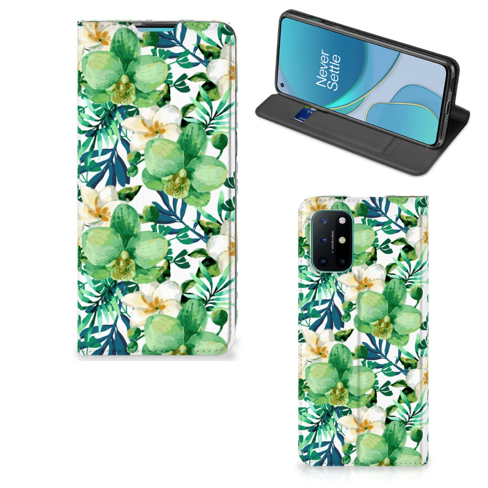 OnePlus 8T Smart Cover Orchidee Groen