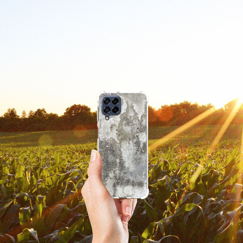 Samsung Galaxy M53 Anti-Shock Hoesje Beton Print B2C Telecom