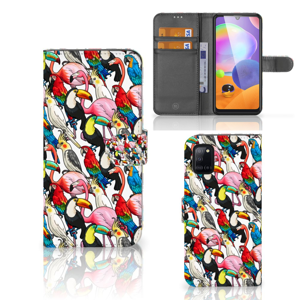 Samsung Galaxy A31 Telefoonhoesje met Pasjes Birds