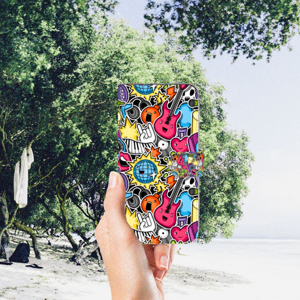 Apple iPhone 7 Plus | 8 Plus Wallet Case met Pasjes Punk Rock