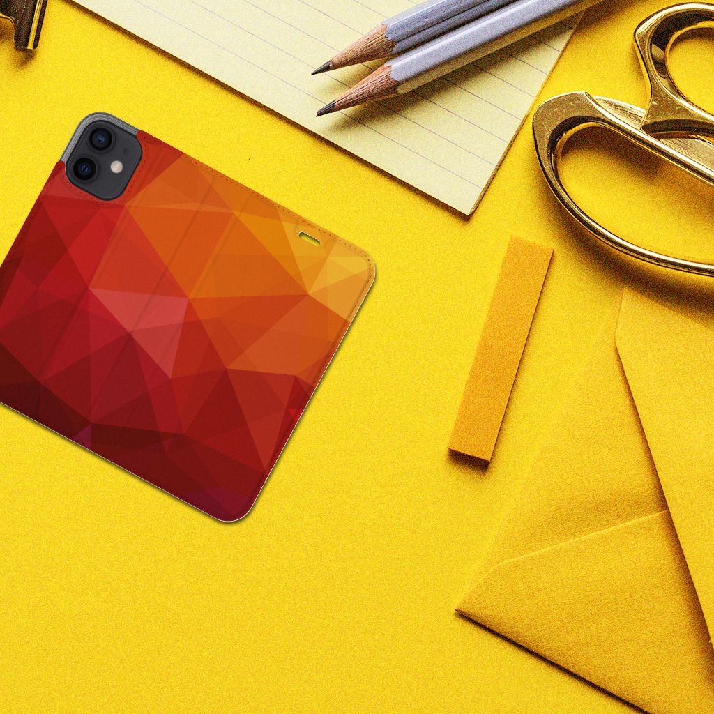 Stand Case voor iPhone 12 Mini Polygon Red - B2C Telecom