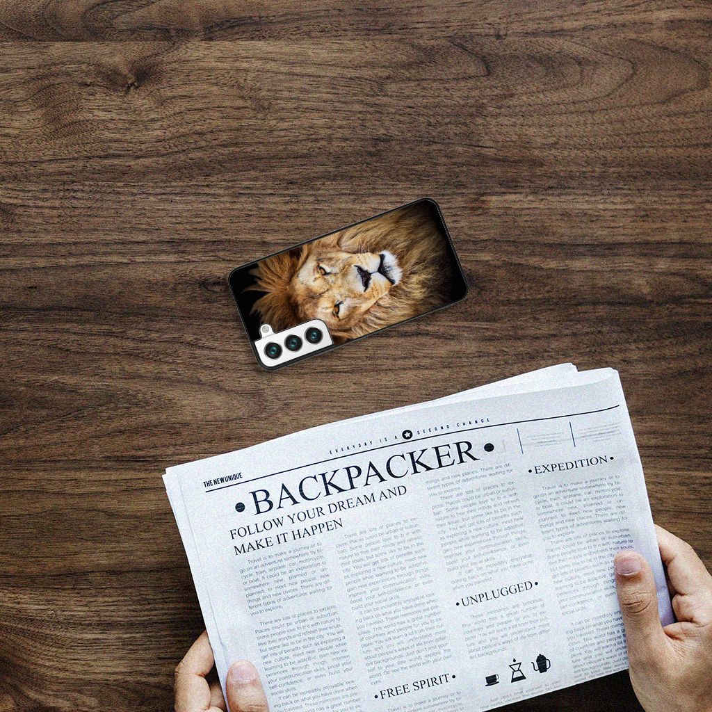 Samsung Galaxy S22 Dierenprint Telefoonhoesje Leeuw B2C Telecom