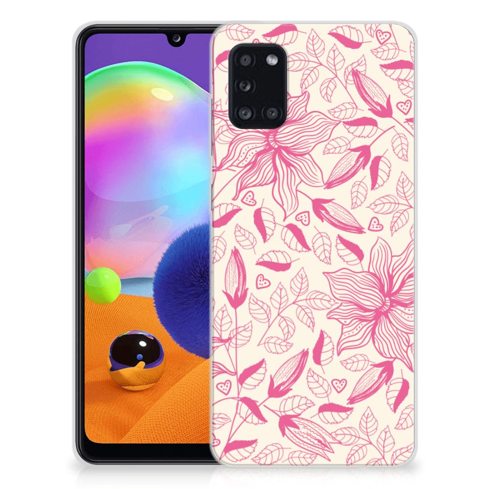 Samsung Galaxy A31 TPU Case Pink Flowers B2C Telecom