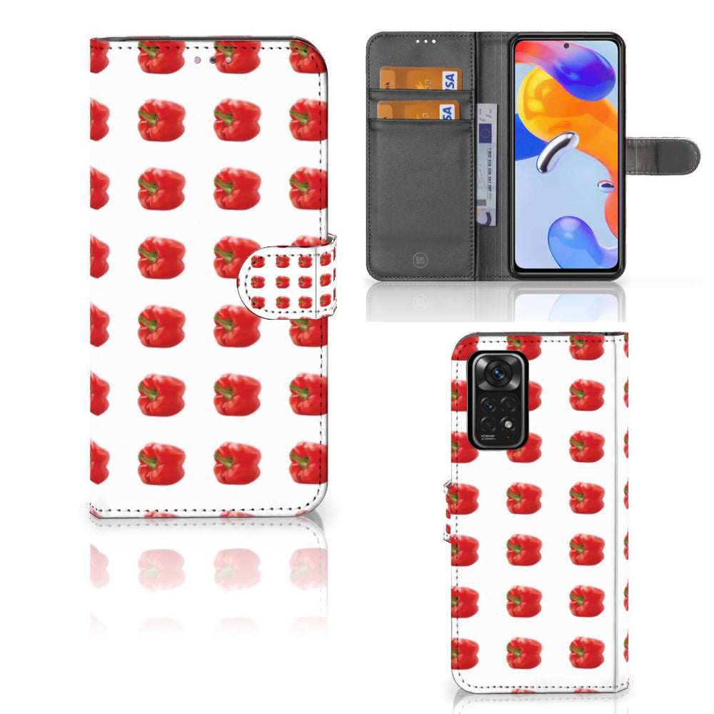 Xiaomi Redmi Note 11 Pro 5G/4G Book Cover Paprika Red