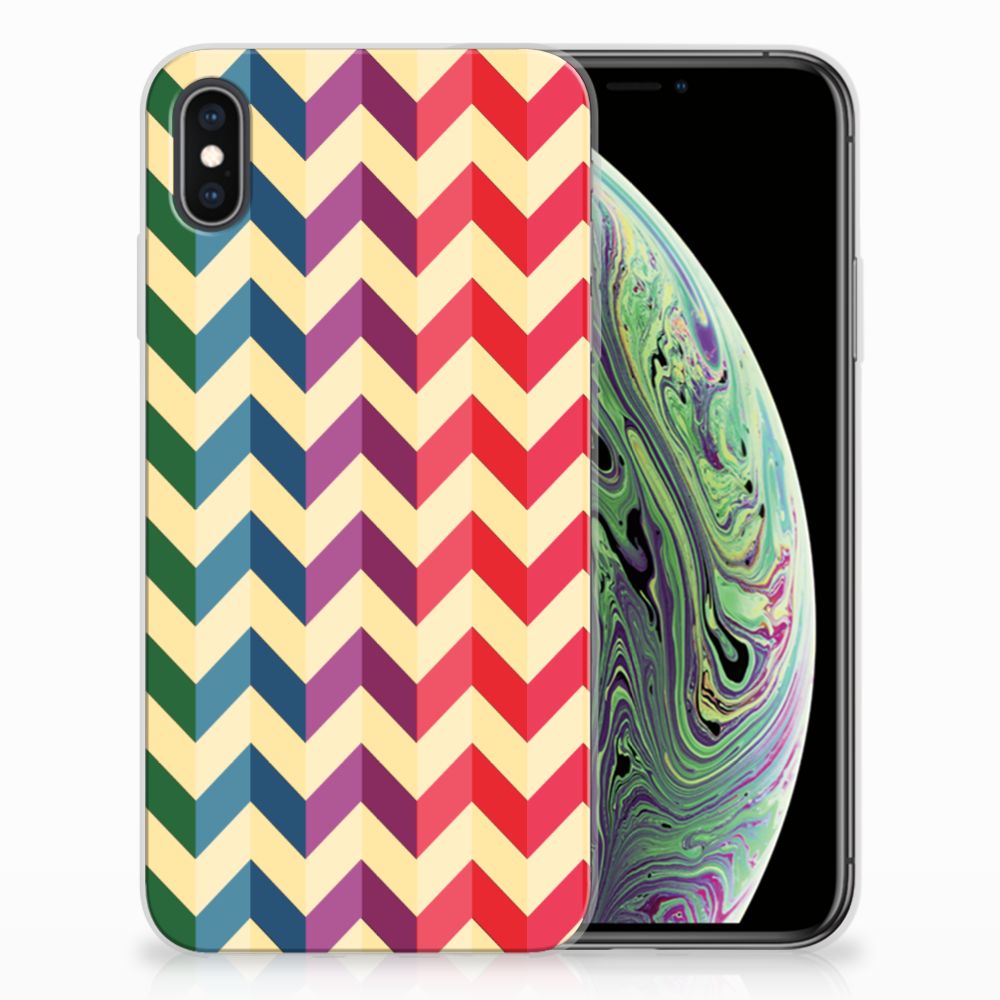 Apple iPhone Xs Max TPU bumper Zigzag Multi Color