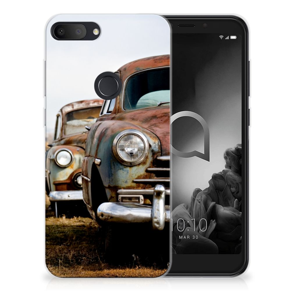 Alcatel 1S (2019) Siliconen Hoesje met foto Vintage Auto