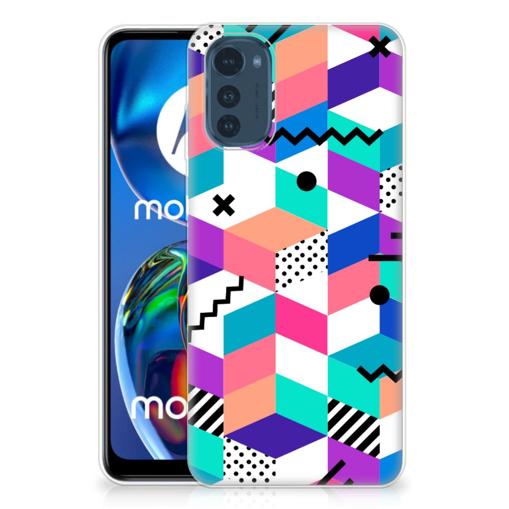 Motorola Moto E32/E32s TPU Hoesje Blokken Kleurrijk B2C Telecom