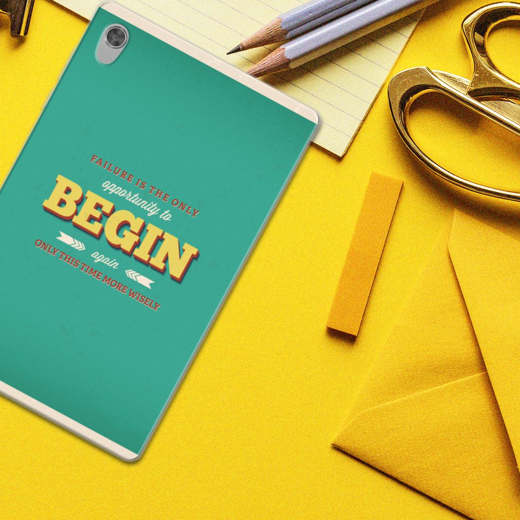 Lenovo Tab M10 HD (2de generatie) Back cover met naam Quote Begin - B2C Telecom