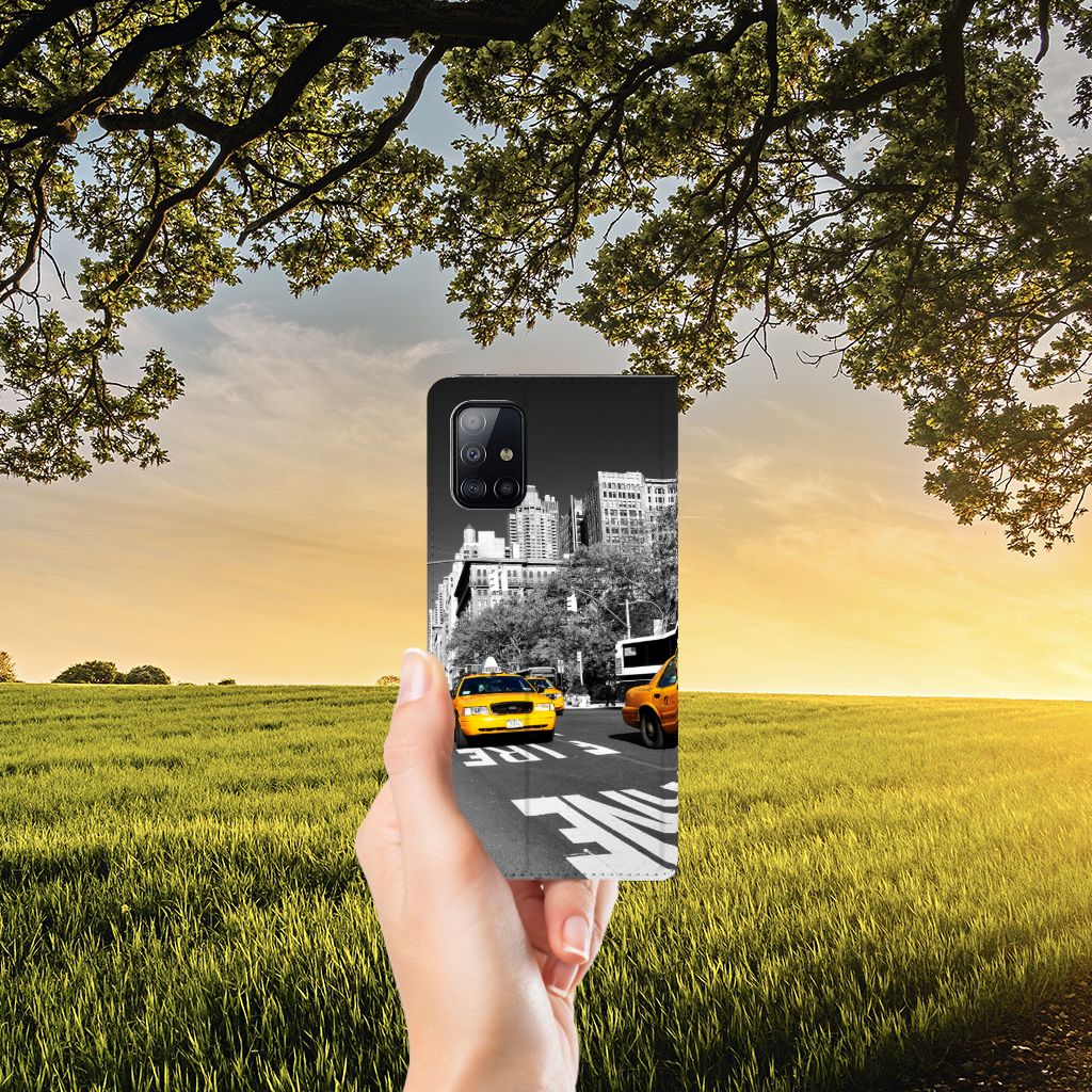 Samsung Galaxy A71 Book Cover New York Taxi - B2C Telecom