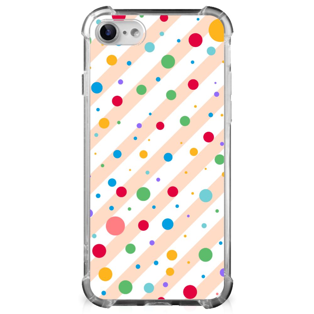 iPhone SE 2022/2020 | iPhone 8/7 Doorzichtige Silicone Hoesje Dots