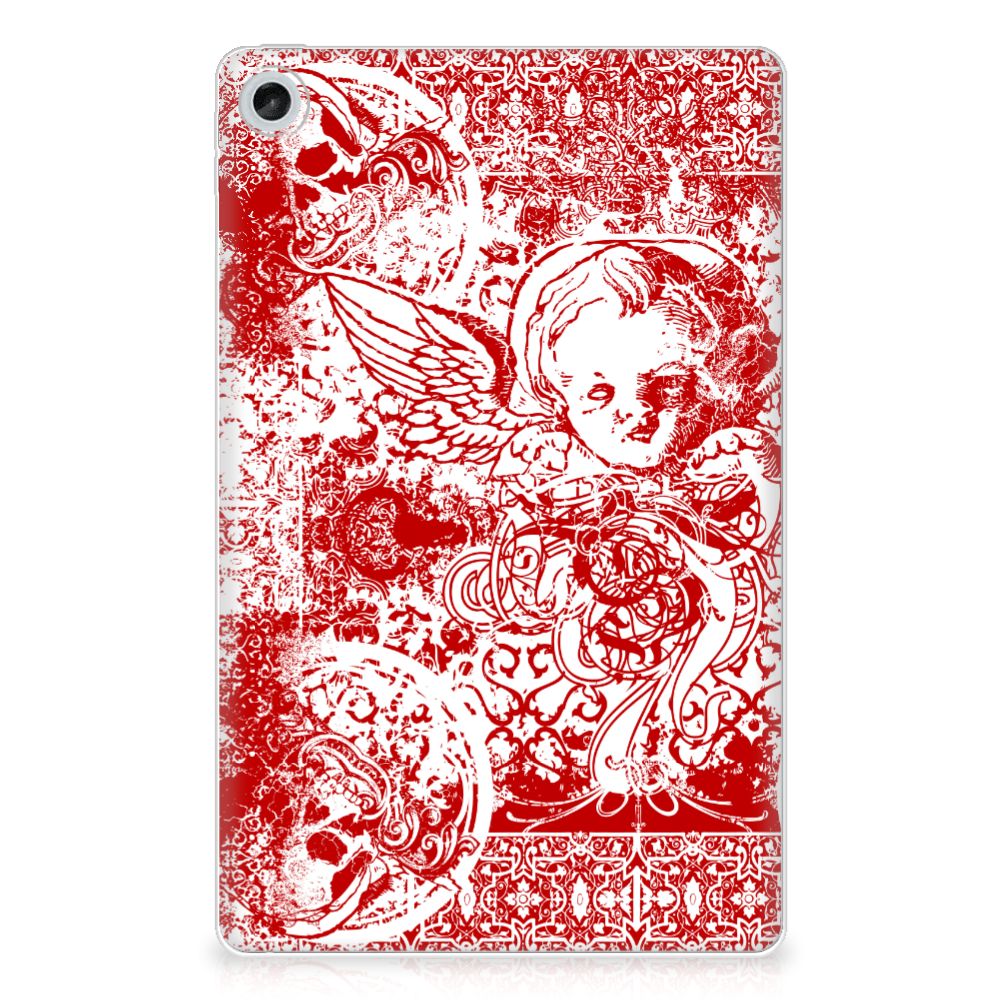 Tablet BackCover Lenovo Tab M10 Plus (3e generatie) Angel Skull Rood - B2C Telecom