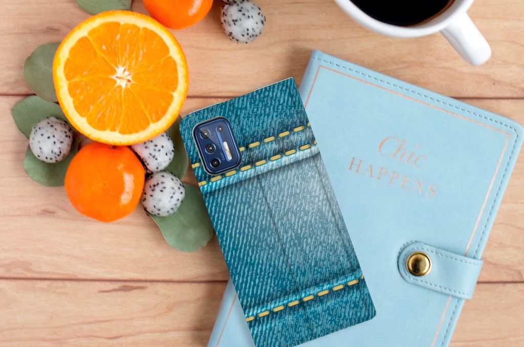 Motorola Moto G9 Plus Hippe Standcase Jeans - B2C Telecom