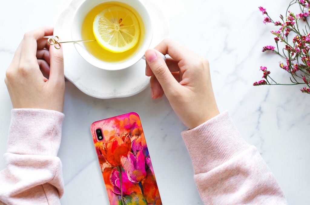 Hoesje maken Samsung Galaxy A10 Tulips