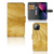 Apple iPhone 13 Book Style Case Licht Hout met pasjes en magnetisch lipje, licht houten design.