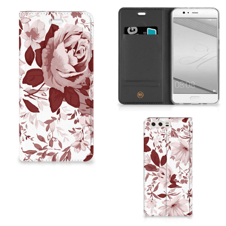 Bookcase Huawei P10 Plus Watercolor Flowers