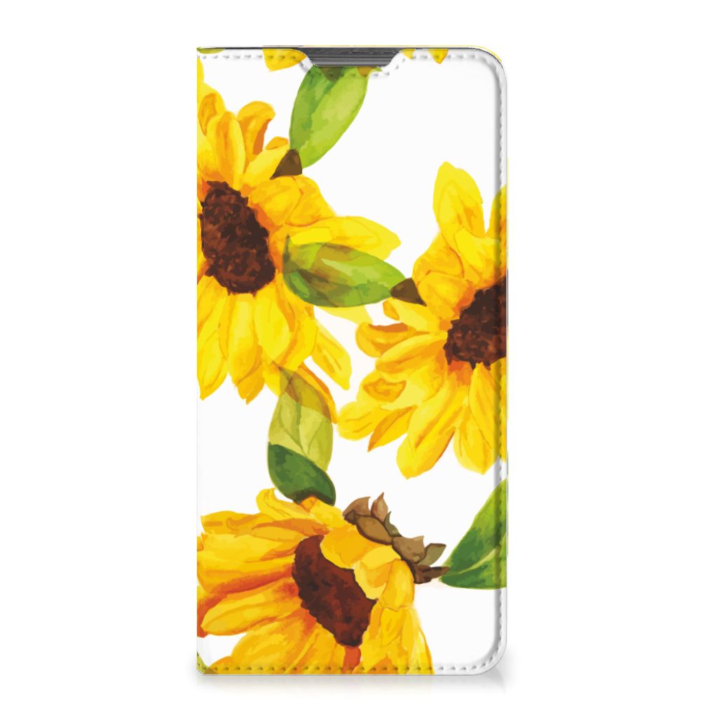 Smart Cover voor Motorola Moto G52 | Moto G82 Zonnebloemen - B2C Telecom