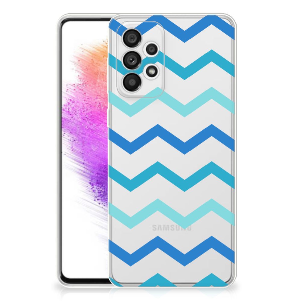 Samsung Galaxy A73 5G TPU bumper Zigzag Blauw B2C Telecom