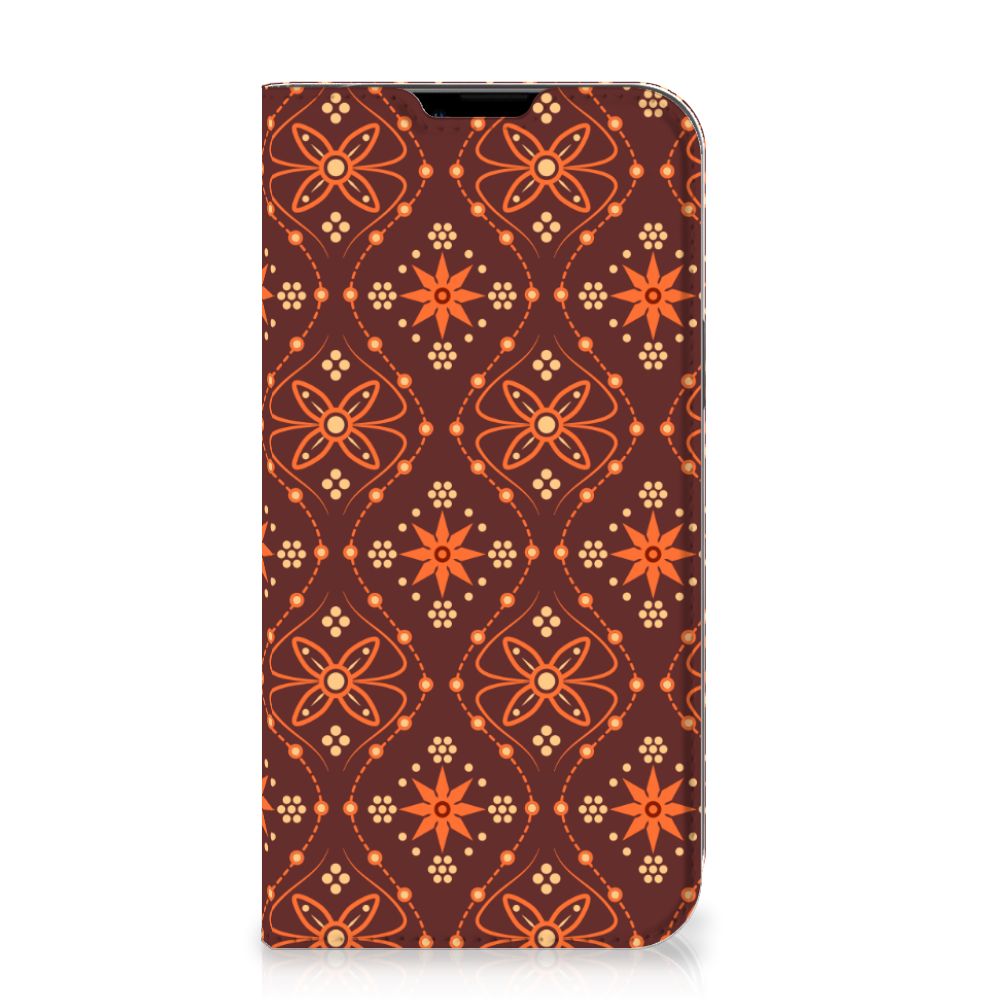 iPhone 14 Plus Hoesje met Magneet Batik Brown