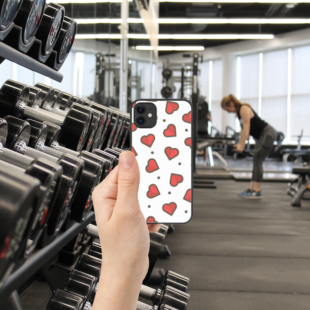 iPhone 11 Back Case Hearts B2C Telecom