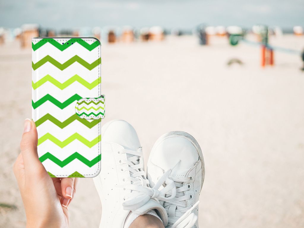 Xiaomi Poco X4 Pro 5G Telefoon Hoesje Zigzag Groen