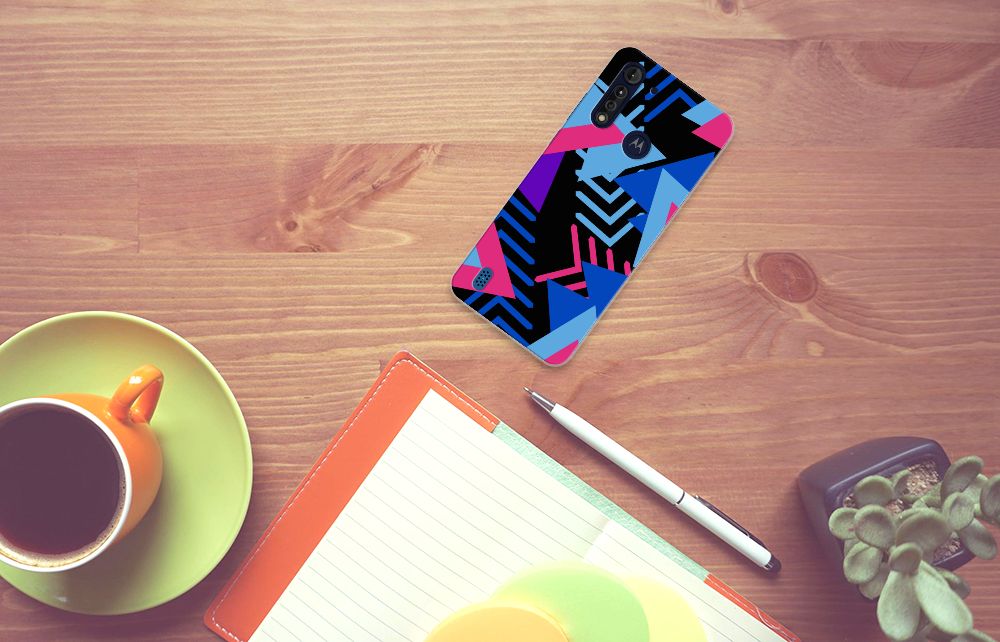 Motorola Moto G8 Power Lite TPU Hoesje Funky Triangle B2C Telecom