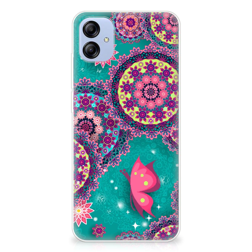 Samsung Galaxy A04e Hoesje maken Cirkels en Vlinders