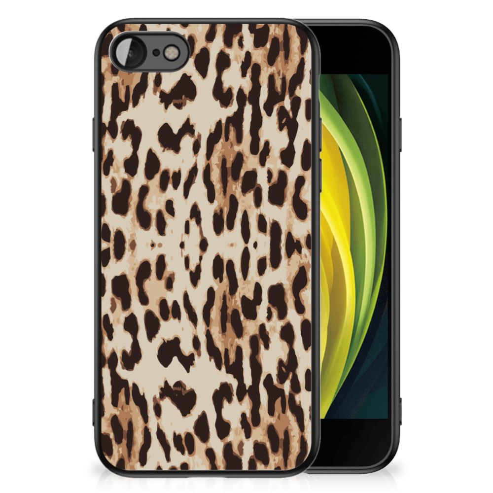 iPhone SE 2022 | SE 2020 | 7/8 Dierenprint Telefoonhoesje Leopard met een trendy luipaardprint ontwerp.