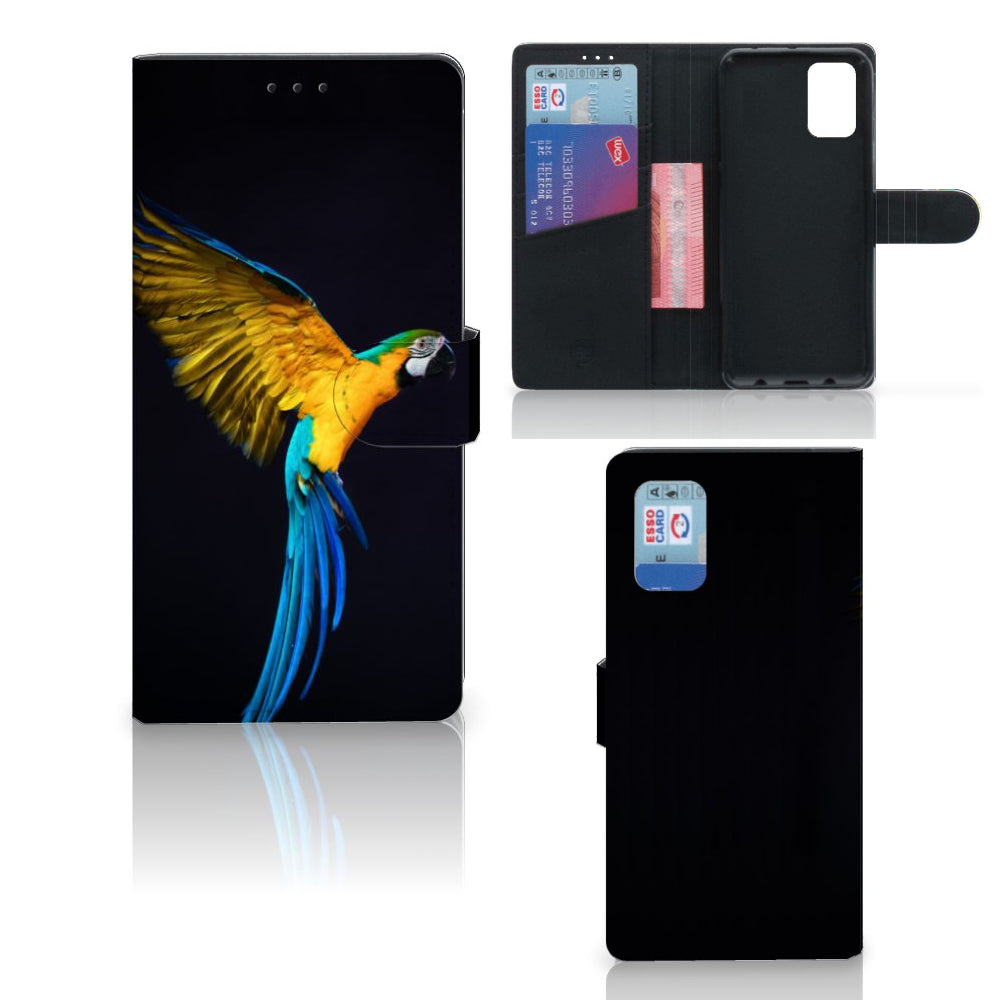Samsung Galaxy A02s | M02s Telefoonhoesje met Pasjes Papegaai