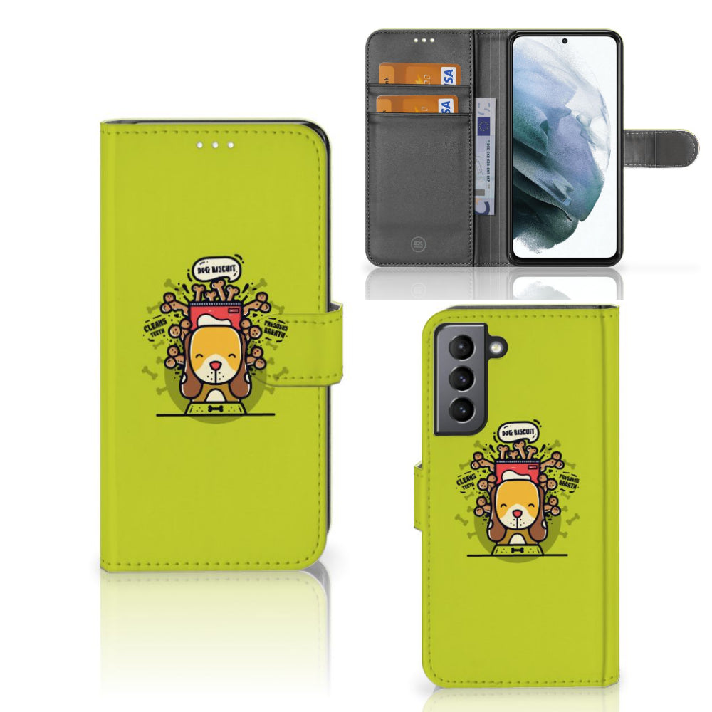 Samsung Galaxy S21 FE Leuk Hoesje Doggy Biscuit