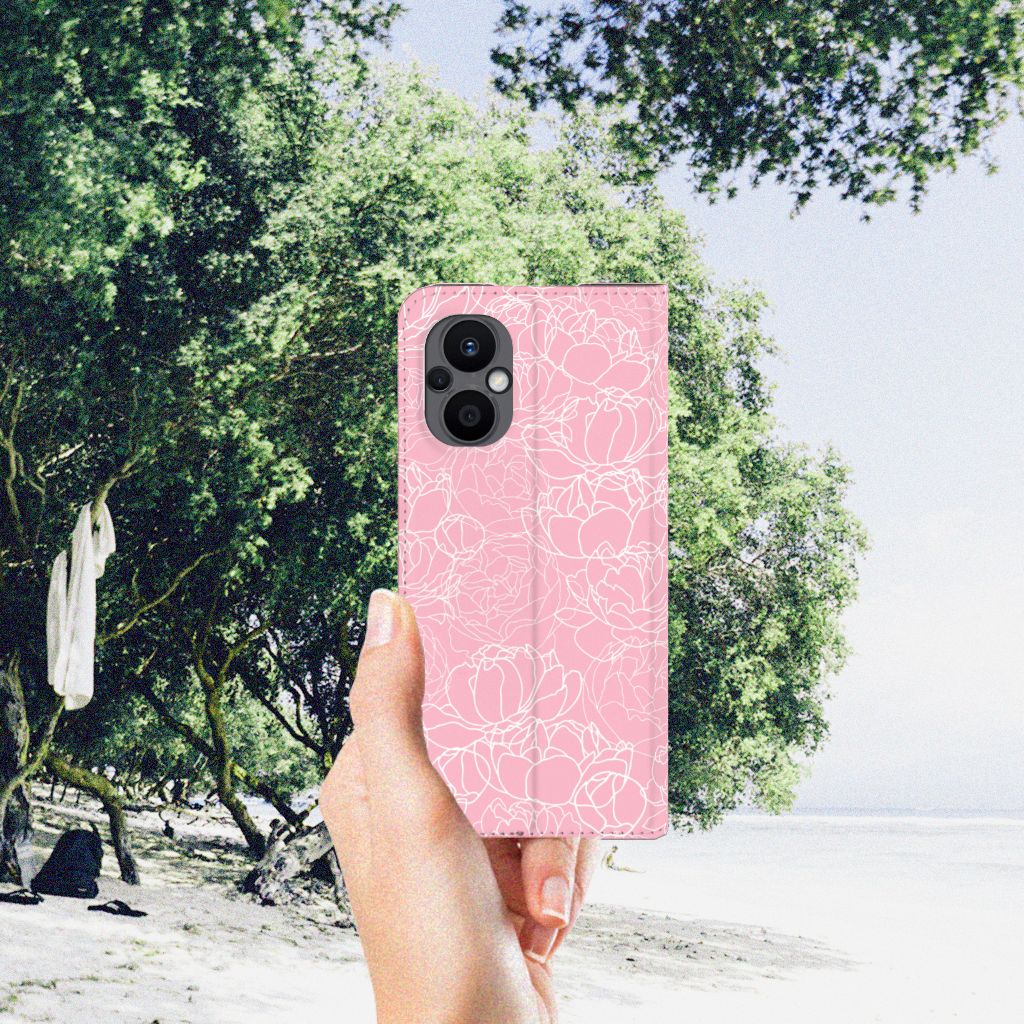 OPPO Reno8 Lite Smart Cover White Flowers - B2C Telecom