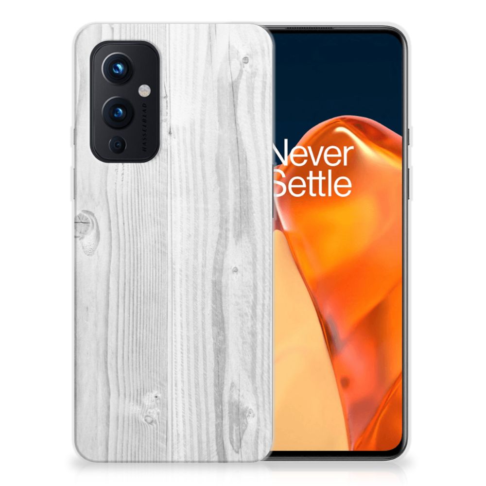 OnePlus 9 Bumper Hoesje White Wood