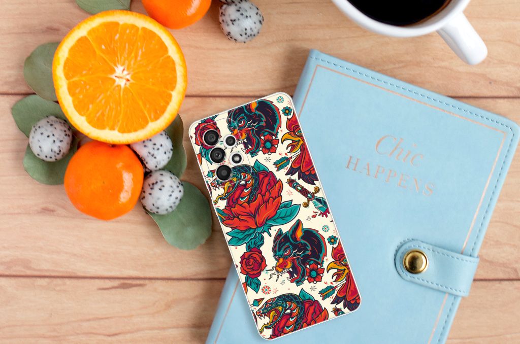 Siliconen Hoesje met foto voor Samsung Galaxy A73 5G Old Skool B2C Telecom