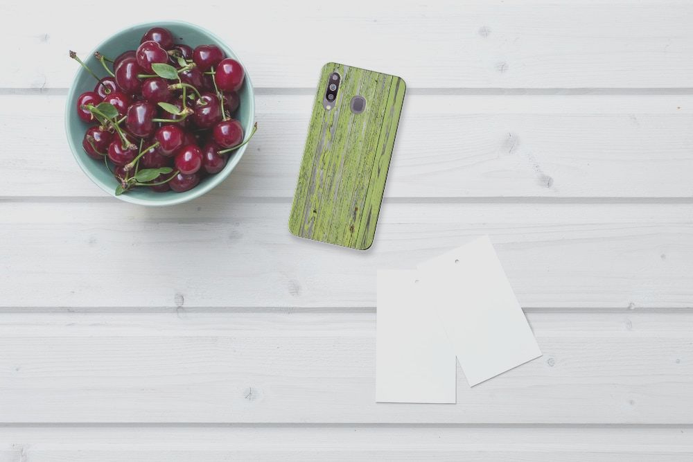 Samsung Galaxy M30 Bumper Hoesje Green Wood