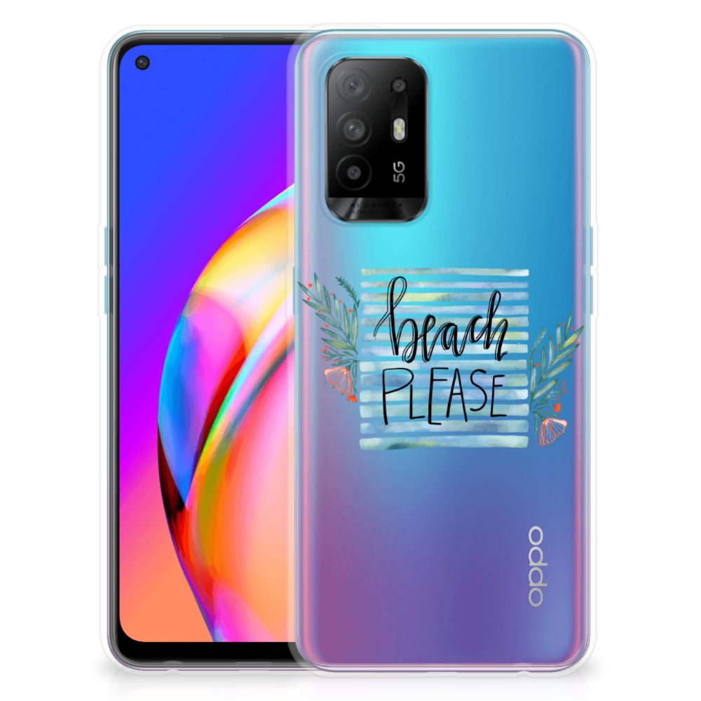 OPPO A94 5G | Reno5 Z Telefoonhoesje met Naam Boho Beach B2C Telecom