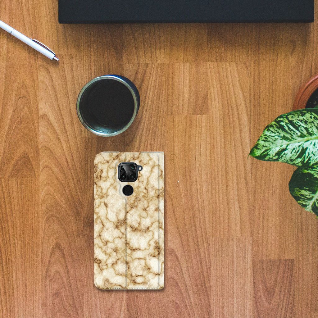 Xiaomi Redmi Note 9 Standcase Marmer Goud - B2C Telecom