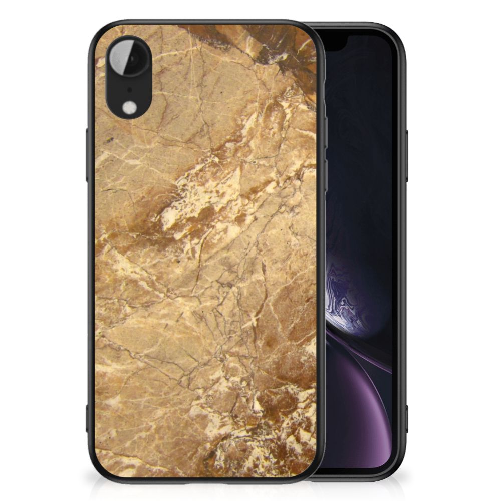 Apple iPhone XR Marmeren Print Telefoonhoesje Marmer Creme