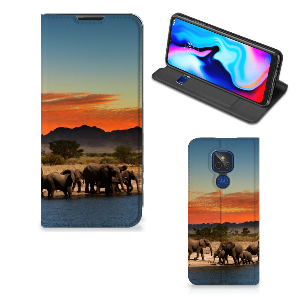 Motorola Moto G9 Play Hoesje maken Olifanten - B2C Telecom