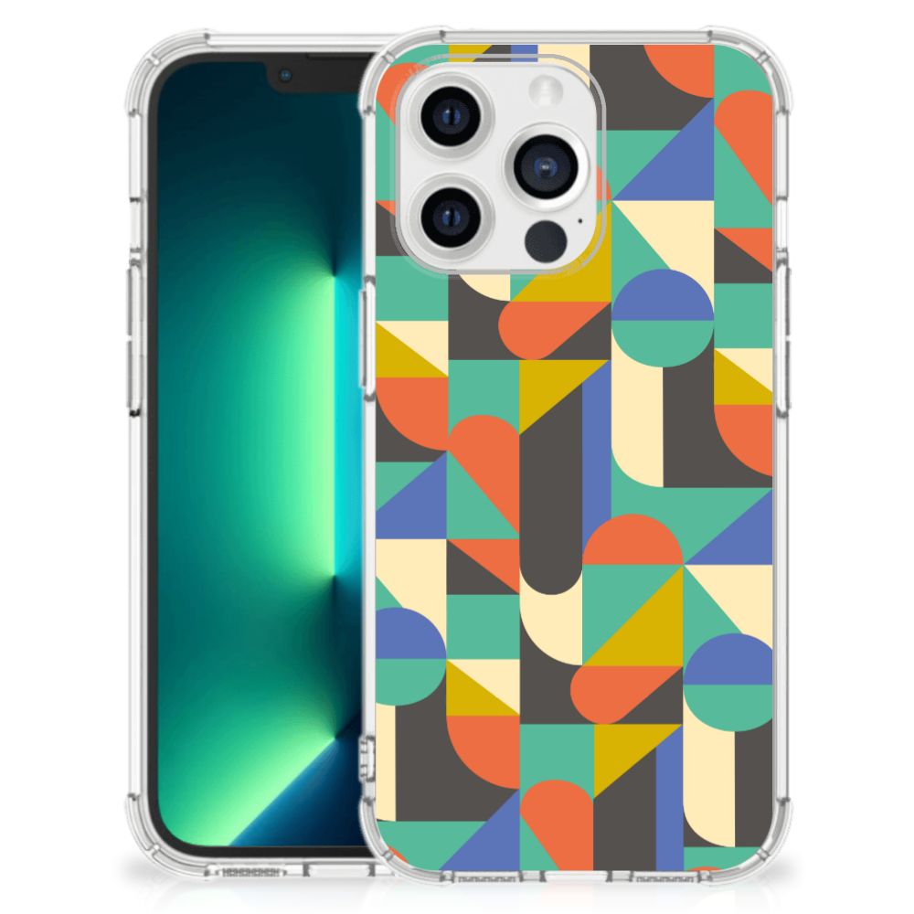 iPhone 13 Pro Max Doorzichtige Silicone Hoesje Funky Retro - B2C Telecom
