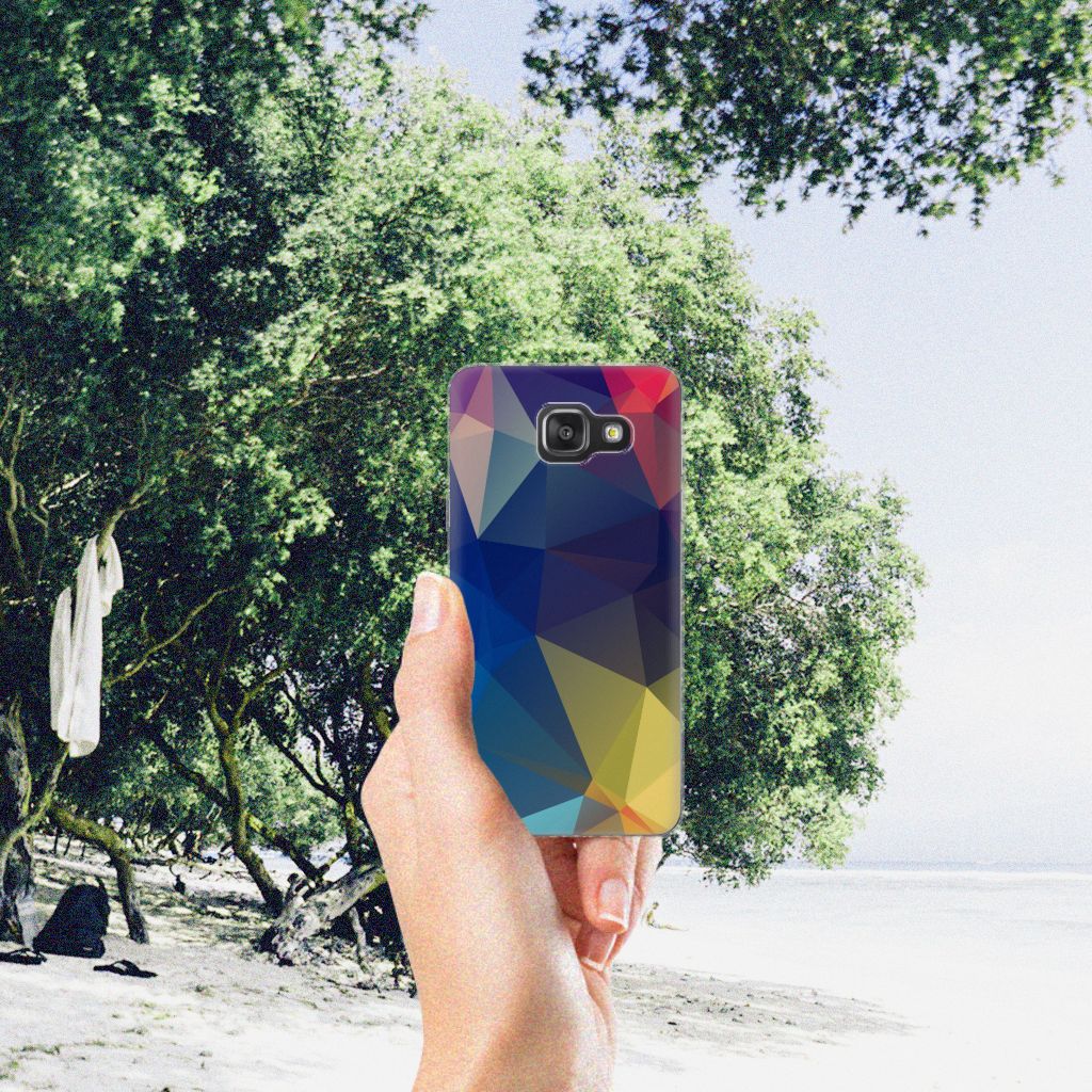 Samsung Galaxy A3 2016 TPU Hoesje Polygon Dark