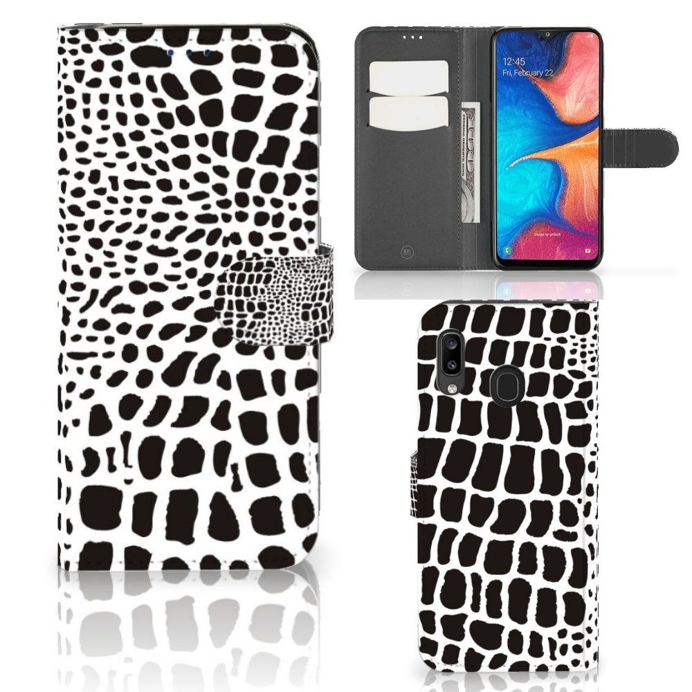 Samsung Galaxy A30 Telefoonhoesje met Pasjes Slangenprint